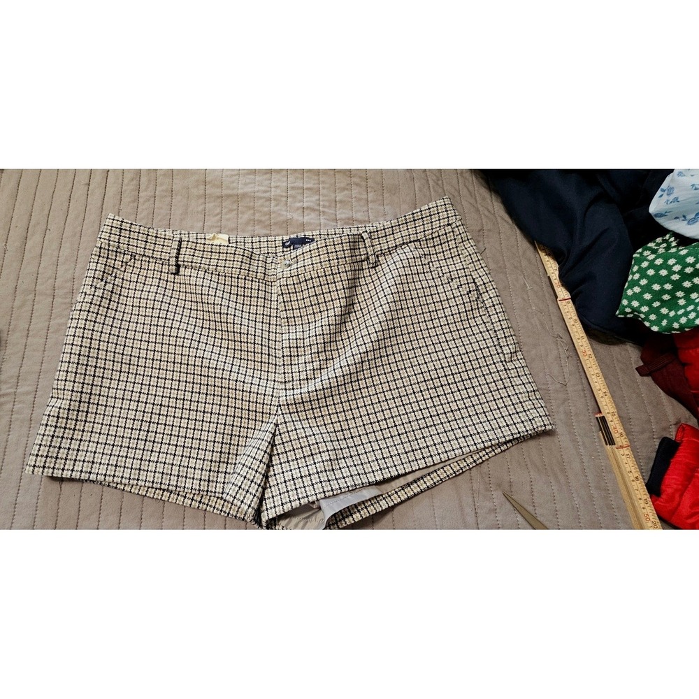 Gap Women Black White Houndstooth Plaid Dress Pants Trousers Size 18 Business